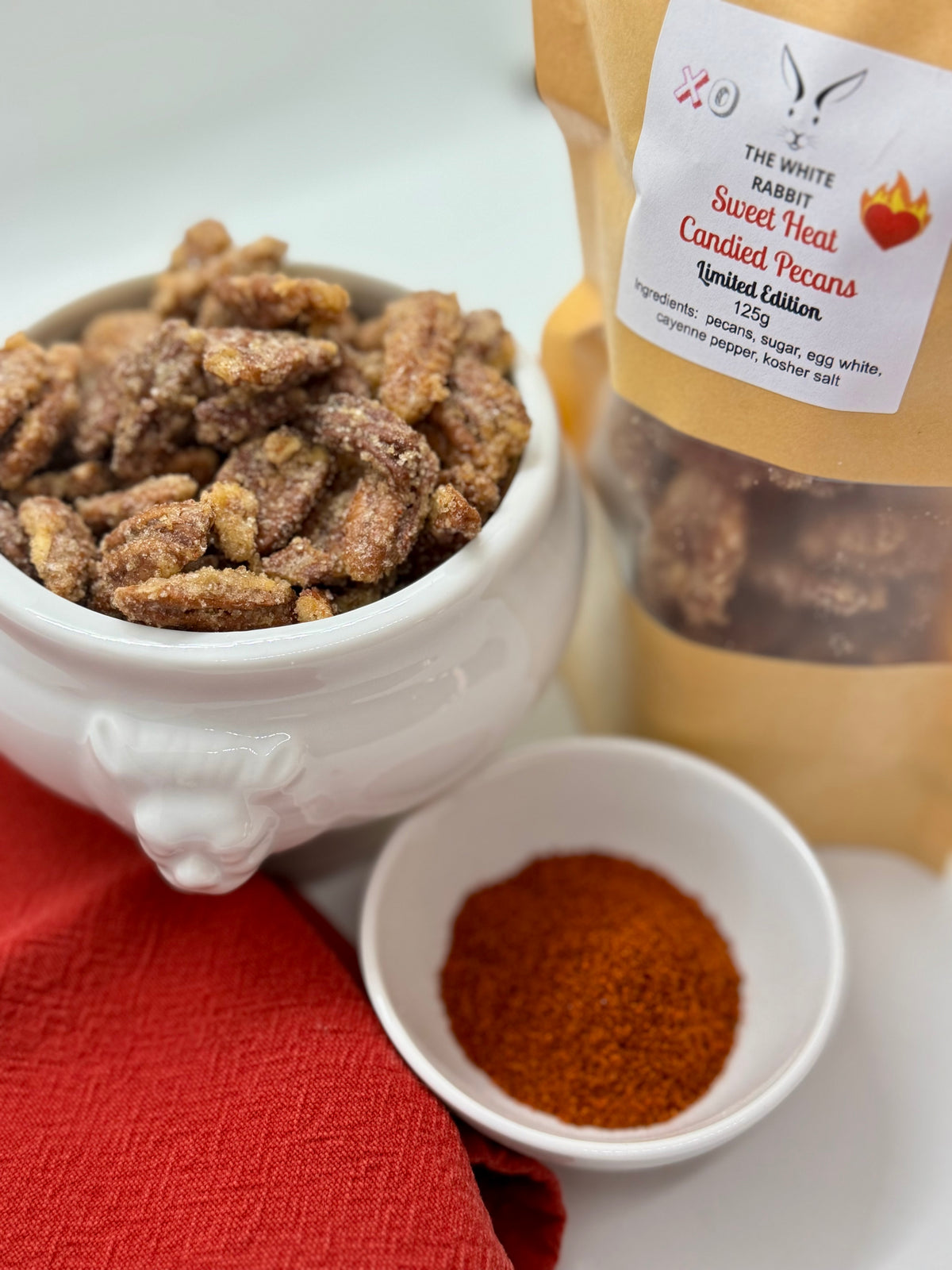 Sweet Heat Candied Pecans - Limited Valentine&#39;s Edition